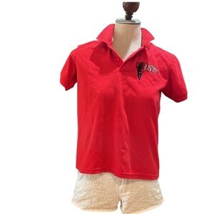 Epic threads 100% cotton white shorts red polo black cat music girls size 12 L